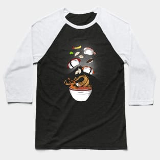 Sushi - All you can eat Nigiri, Tempura and Ramen Colored Baseball T-Shirt